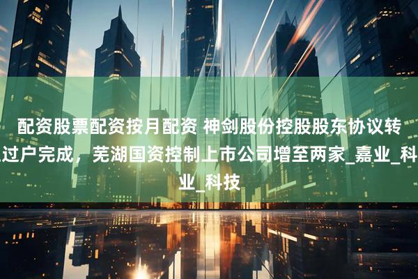 配资股票配资按月配资 神剑股份控股股东协议转让过户完成，芜湖国资控制上市公司增至两家_嘉业_科技